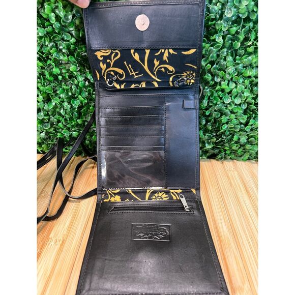 JL Saldivar Hand Tooled Leather Crossbody Handbag Wallet Costal Cowgirl Western - Picture 3 of 11